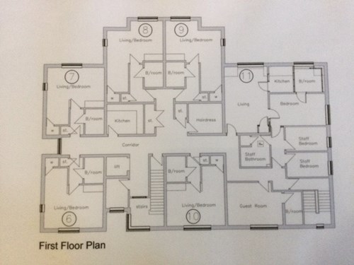 First Floor Plan of Abbeyfield House, Bishops Castle